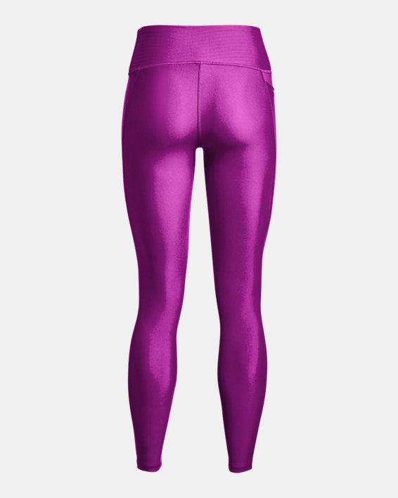 Damen HeatGear® Armour No-Slip Waistband Full-Length-Leggings, Purple, pdpMainDesktop image number 5